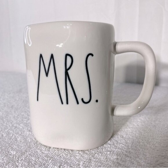 Raw Dunn Cream Oversized Asymmetrical Mrs Mug Coffee Cup - Picture 1 of 8